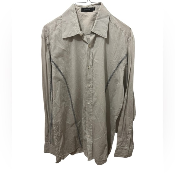 Men's Cortigiani 100% Cotton Button Down Shirt Size Large - Picture 1 of 5